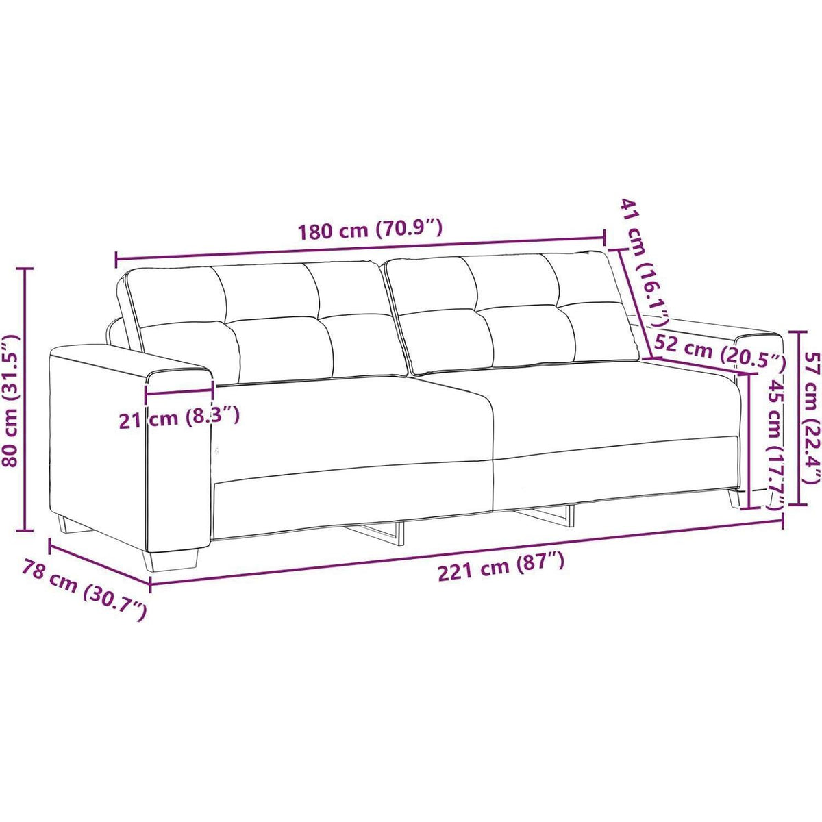 3-TLG. Samt Sofagarnitur Schwarz – Modernes Wohnzimmer Set
