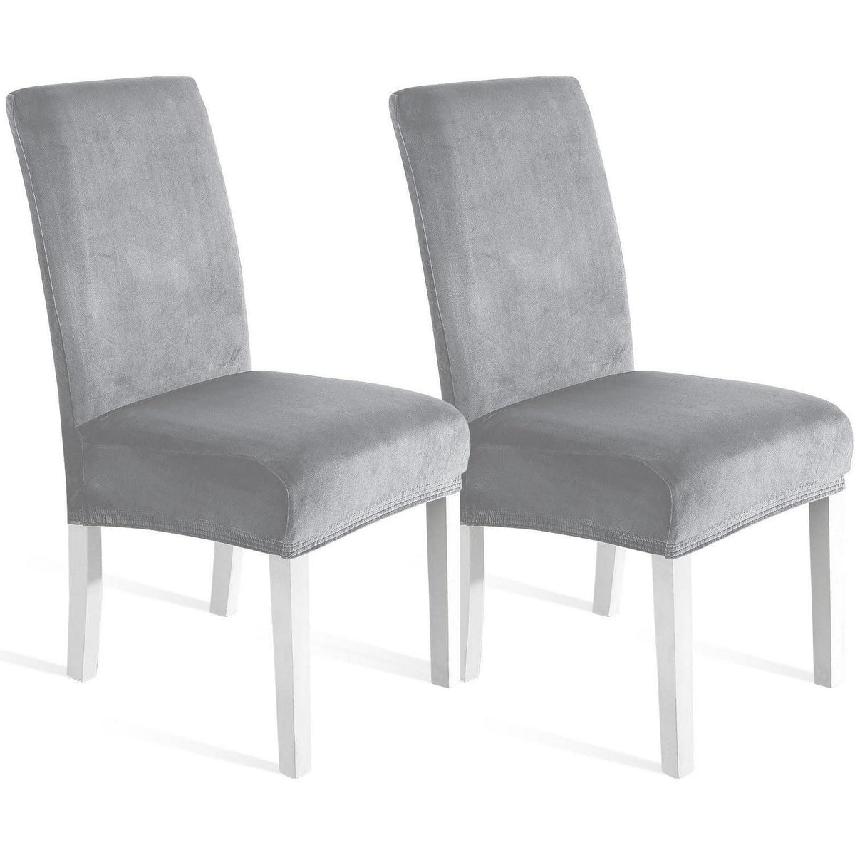 Samt Stuhlhussen 2er Set – Stretch, Waschbar & Kratzfest