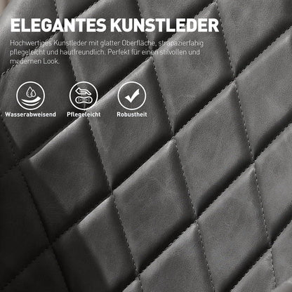 Drehbarer Esszimmerstuhl mit Armlehne – 6er Set, Hellgrau