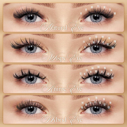 Volumen Wimpern Extensions – Seidenwimpern 0.07mm D Curl 8-15mm
