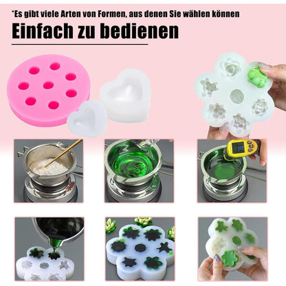 Silikonformen Frucht & Co. – 7tlg. für Kerzen, Schokolade & mehr