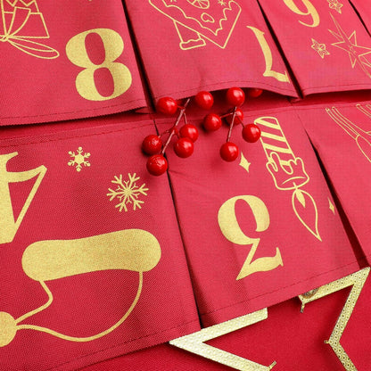 Glitzer Adventskalender zum Befüllen Rotgold Groß