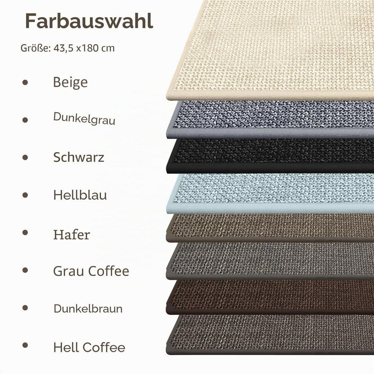 Waschbarer Küchenteppich rutschfest 43.5x180cm – Beige