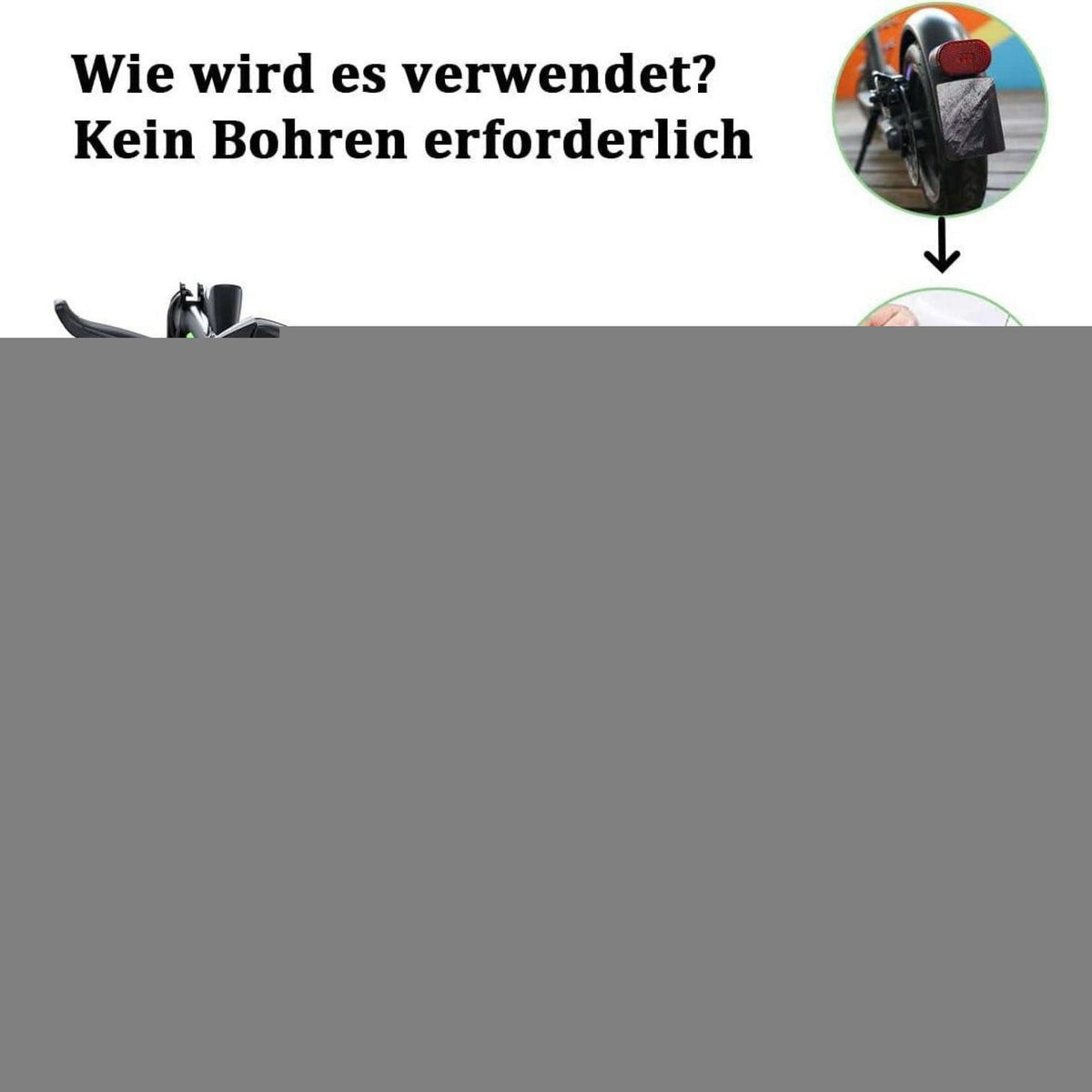 3x Klett Kennzeichenhalter E-Scooter | Reißfest & Wetterfest