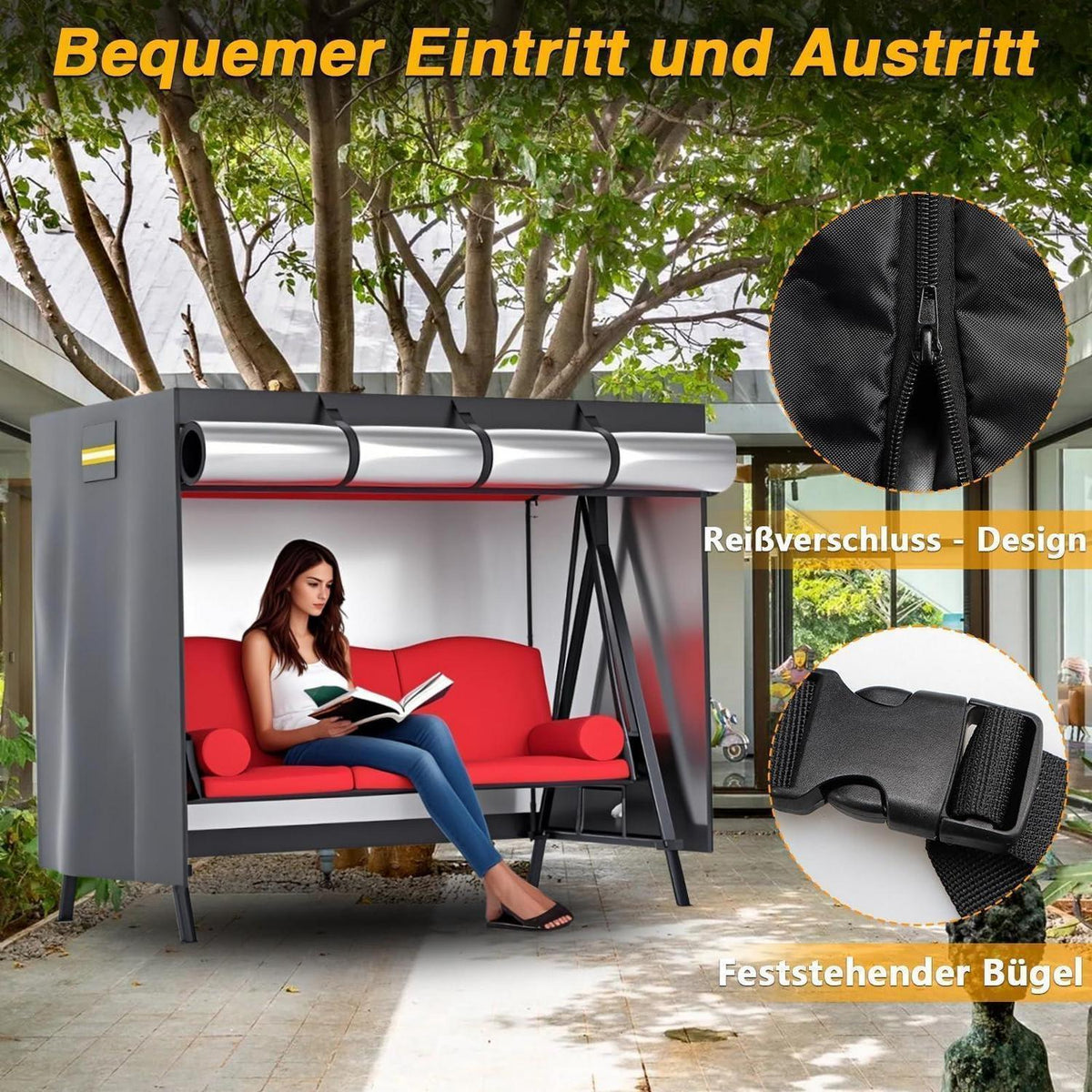 Hollywoodschaukel Abdeckung 3-Sitzer – Wasserdicht & UV-Schutz
