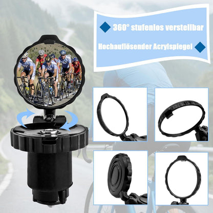 Fahrradspiegel 2er-Set, 360° drehbar & klappbar