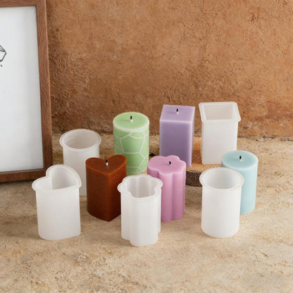 Silikon Kerzenformen Set – Geometrische Gießformen für Stumpenkerzen