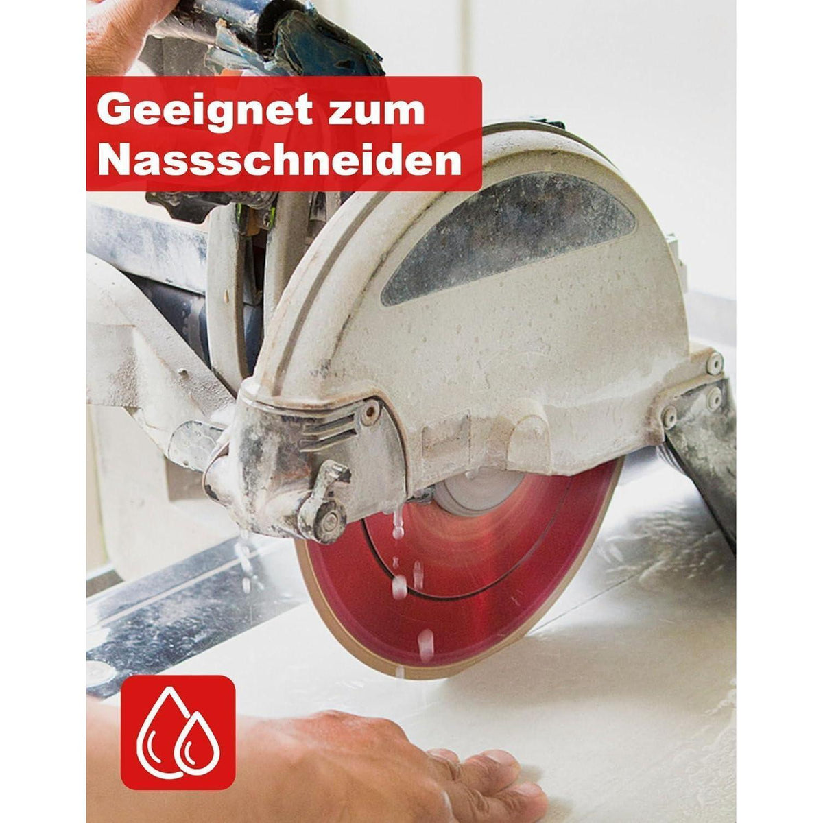 Diamanttrennscheibe Ø 350mm Nassschnitt für Fliesen, Stein, Beton