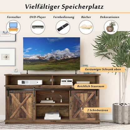 TV Lowboard Farmhaus Design – Verstellbare Regale & Stauraum