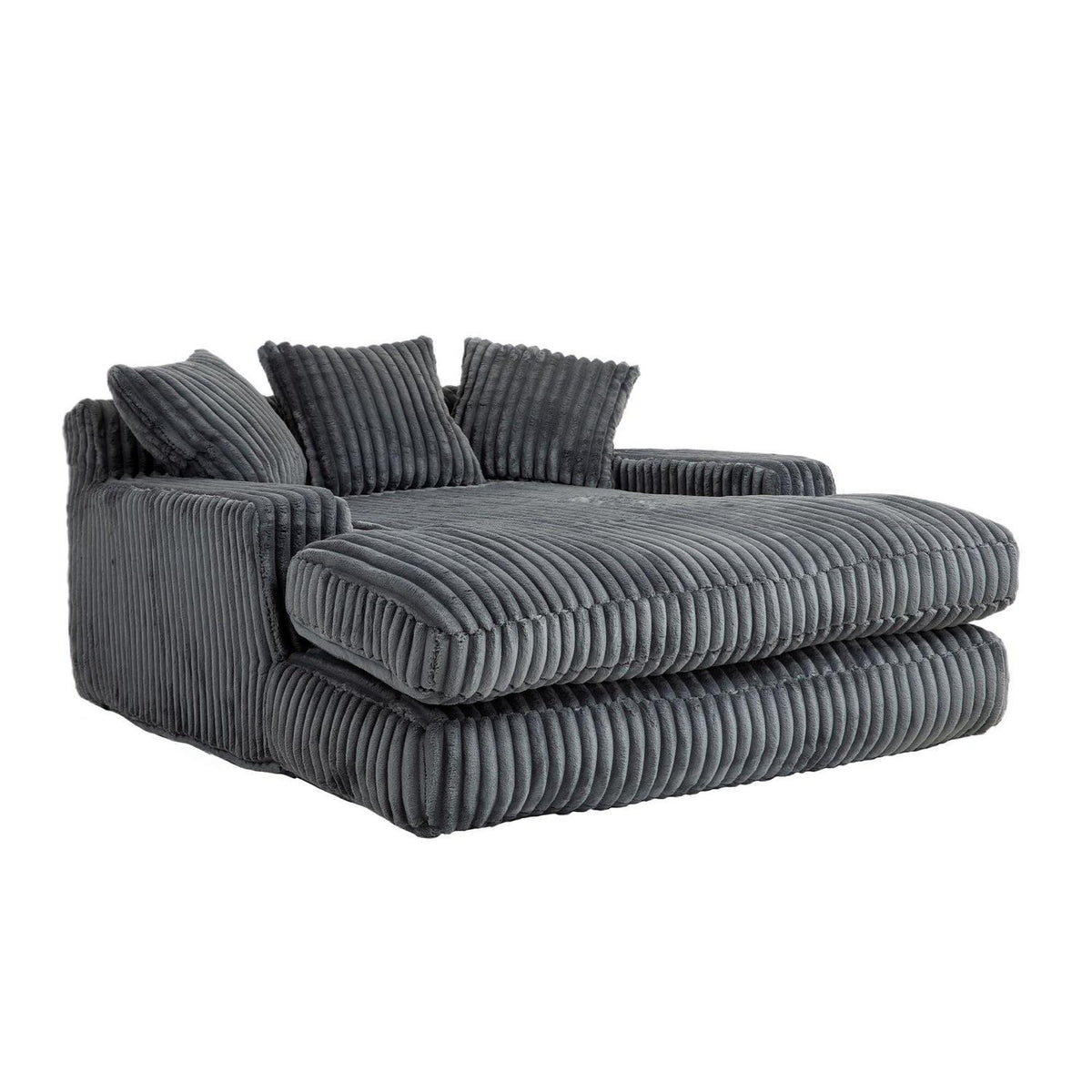 Bequemes Cord-Schlafsofa mit Kissen – Modernes Wohnzimmer Sofa