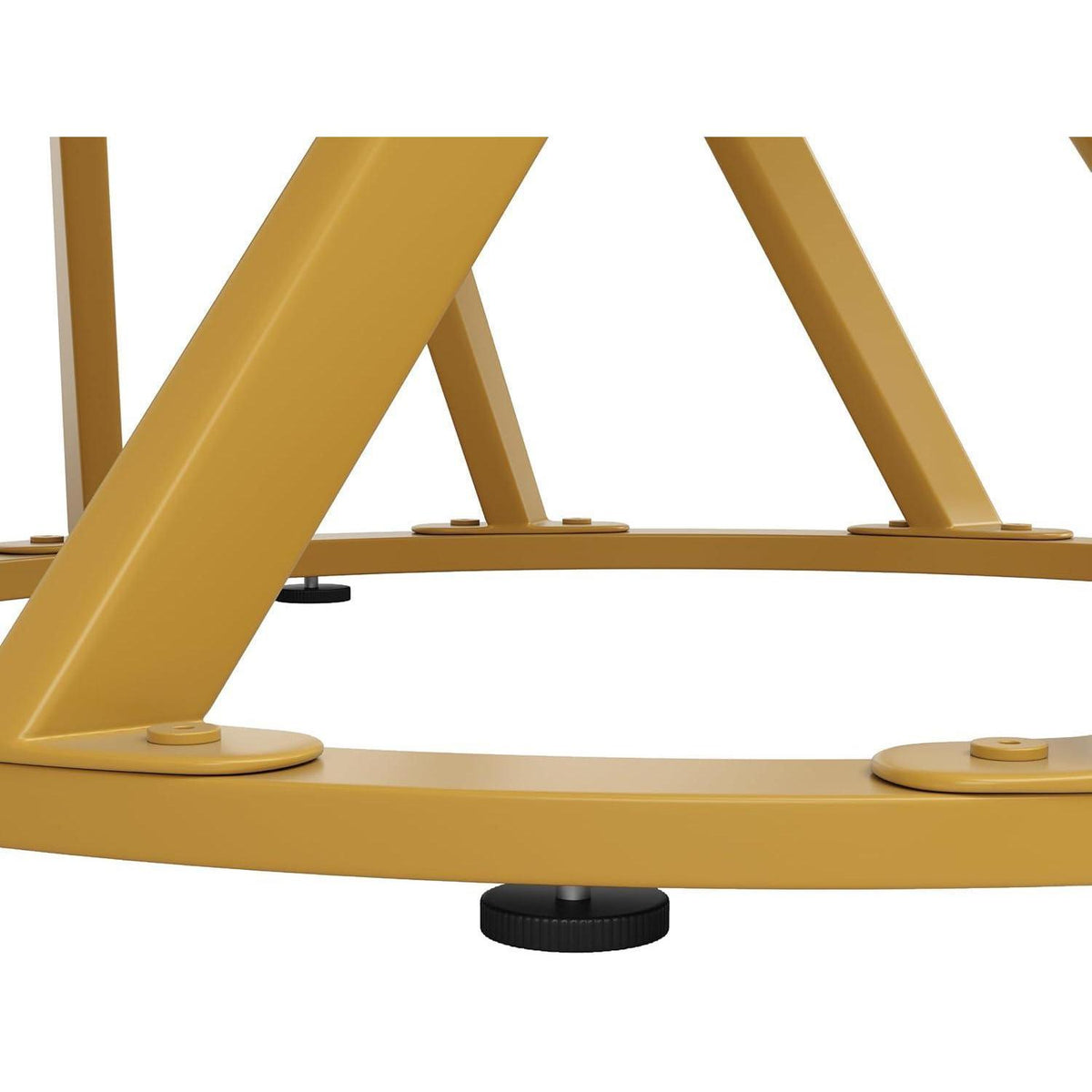Runder Esstisch 80x80cm Weiß Marmor Optik mit Metallbeinen