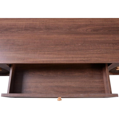 Landhaus TV-Bank Holz mit Rattan Schubladen 170cm