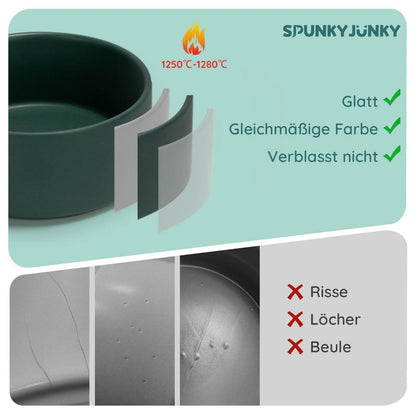 Keramik Hundenapf 850ml Grün – Stabil & Leicht zu Reinigen