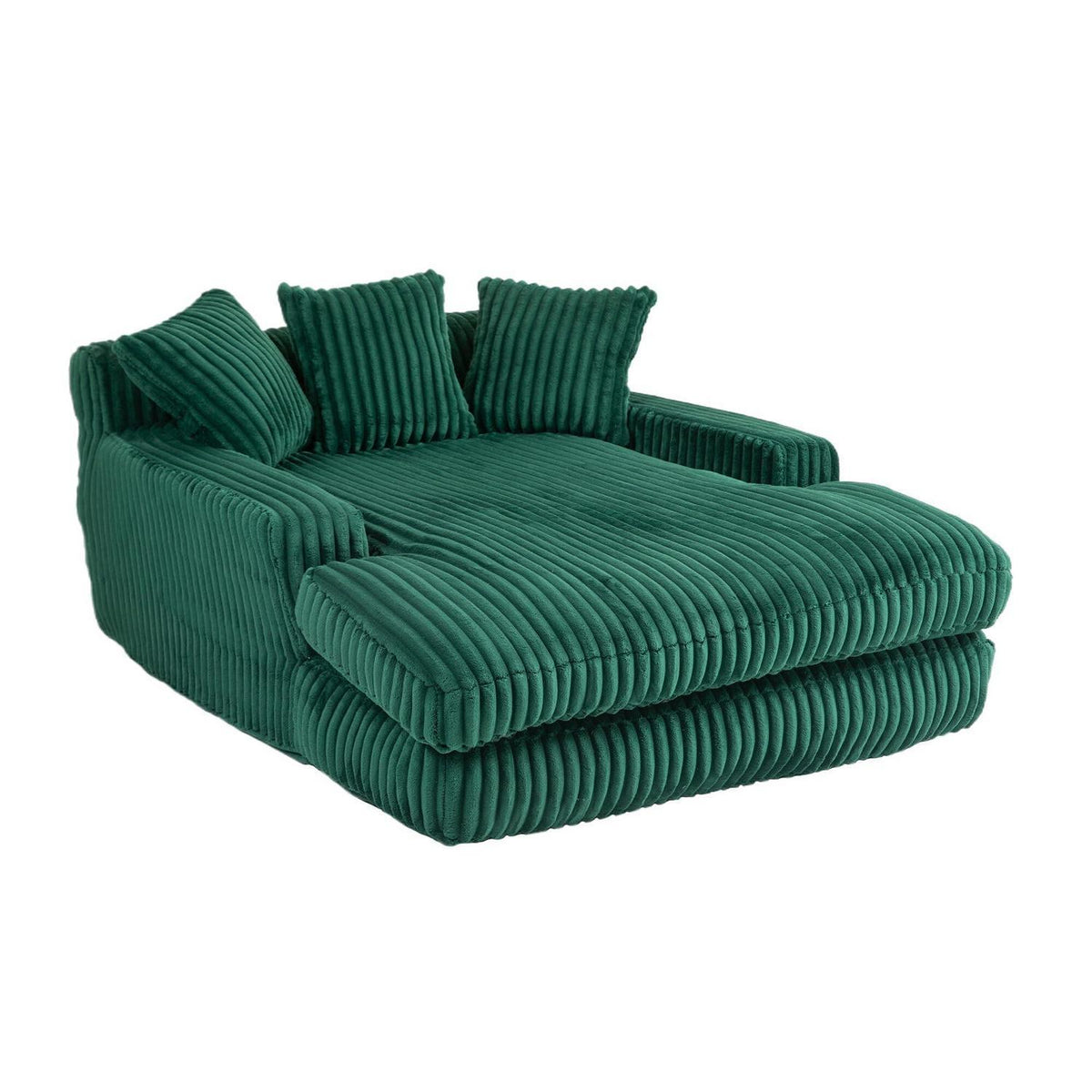 Bequemes Cord Schlafsofa mit Kissen – Loungesessel für Wohnzimmer