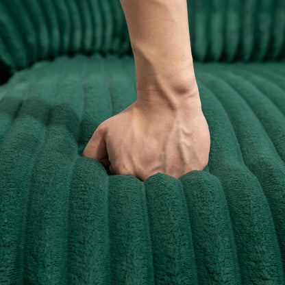 Bequemes Cord Schlafsofa mit Kissen – Loungesessel für Wohnzimmer