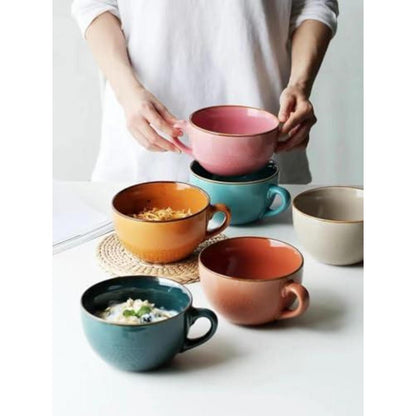 700ml Keramik Kaffee Tasse - Erdrot, Groß & Vielseitig