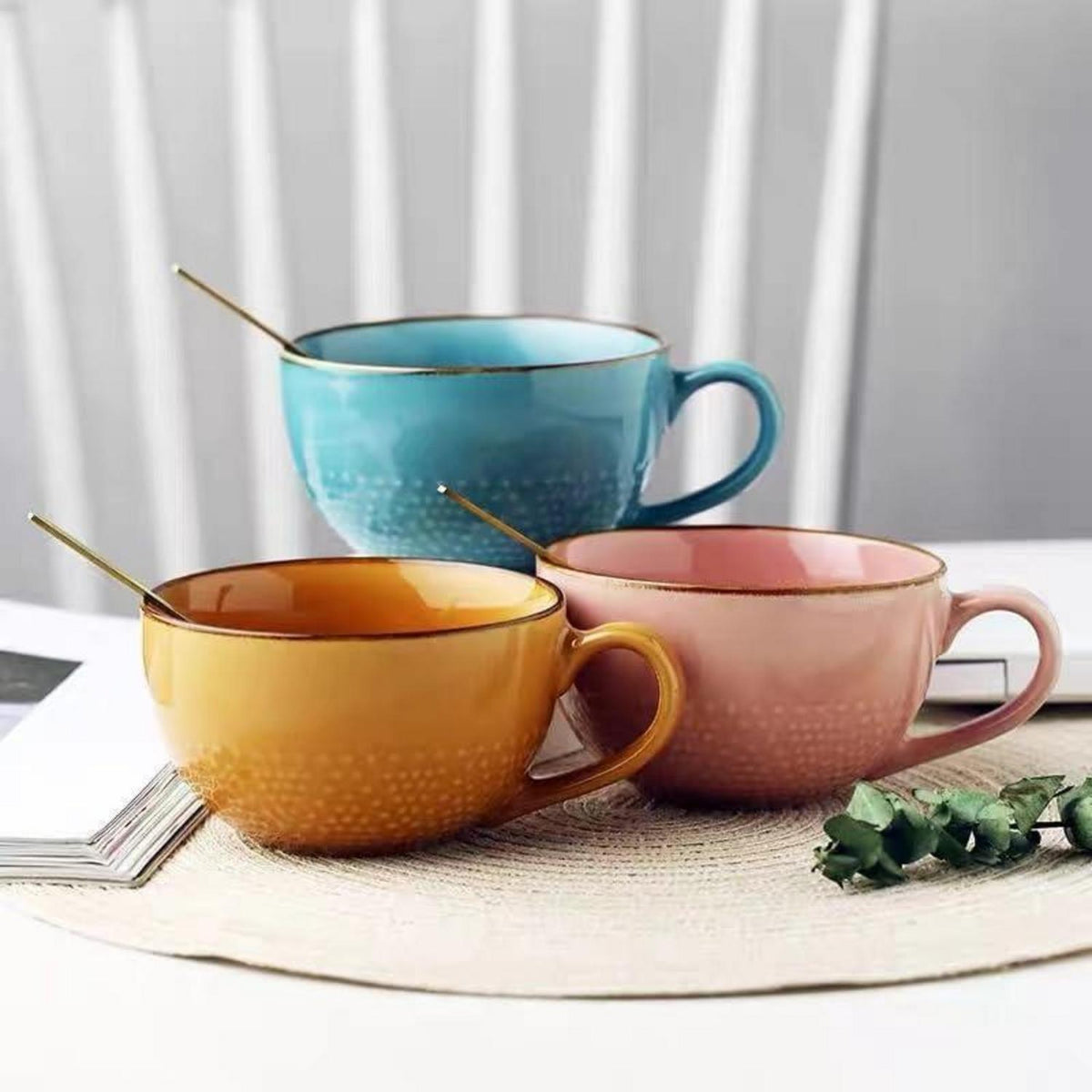 700ml Keramik Kaffee Tasse - Erdrot, Groß & Vielseitig
