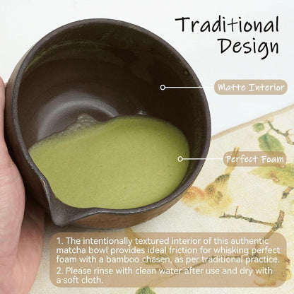 Matcha Set 8-teilig mit Bambus Schneebesen & Schale