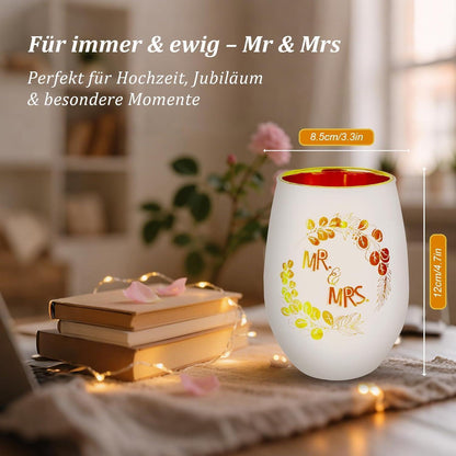 Windlicht "Mr & Mrs" – Romantisches Hochzeitsgeschenk für Paare