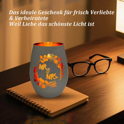 Windlicht "Mr & Mrs" – Romantisches Hochzeitsgeschenk für Paare