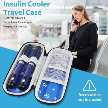 Insulin Kühltasche mit Kühlakkus – Diabetiker Reisetasche Grau