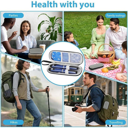 Insulin Kühltasche mit Kühlakkus – Diabetiker Reisetasche Grau