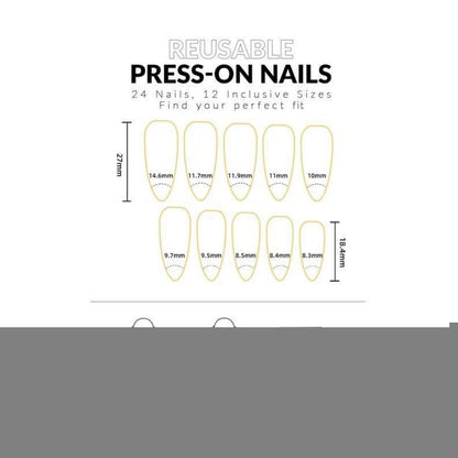 Halloween Press On Nails – Nude Gradient Schwarz & Horror Design