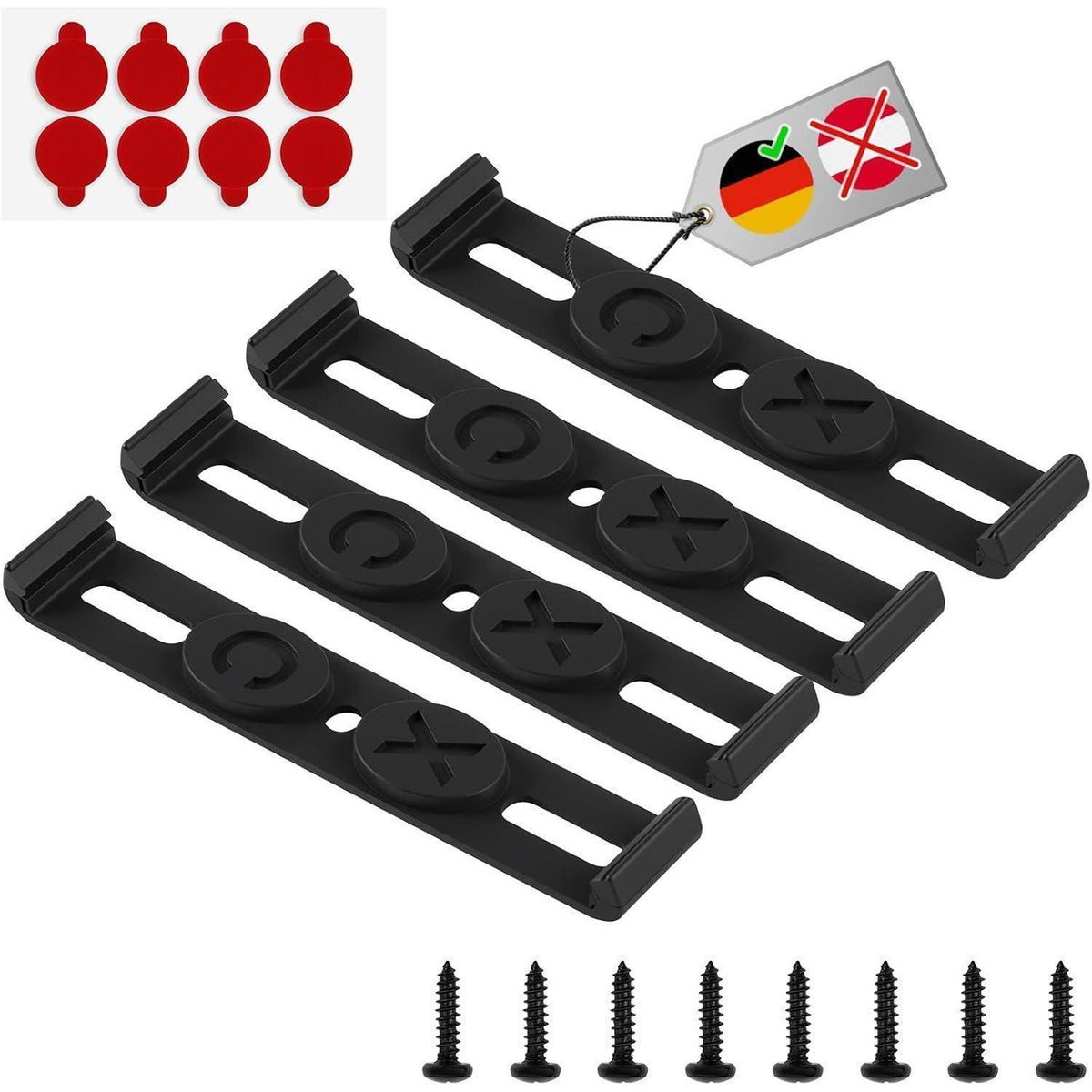 Rahmenlose Kennzeichenhalter 4er-Set – Universal & Wetterfest