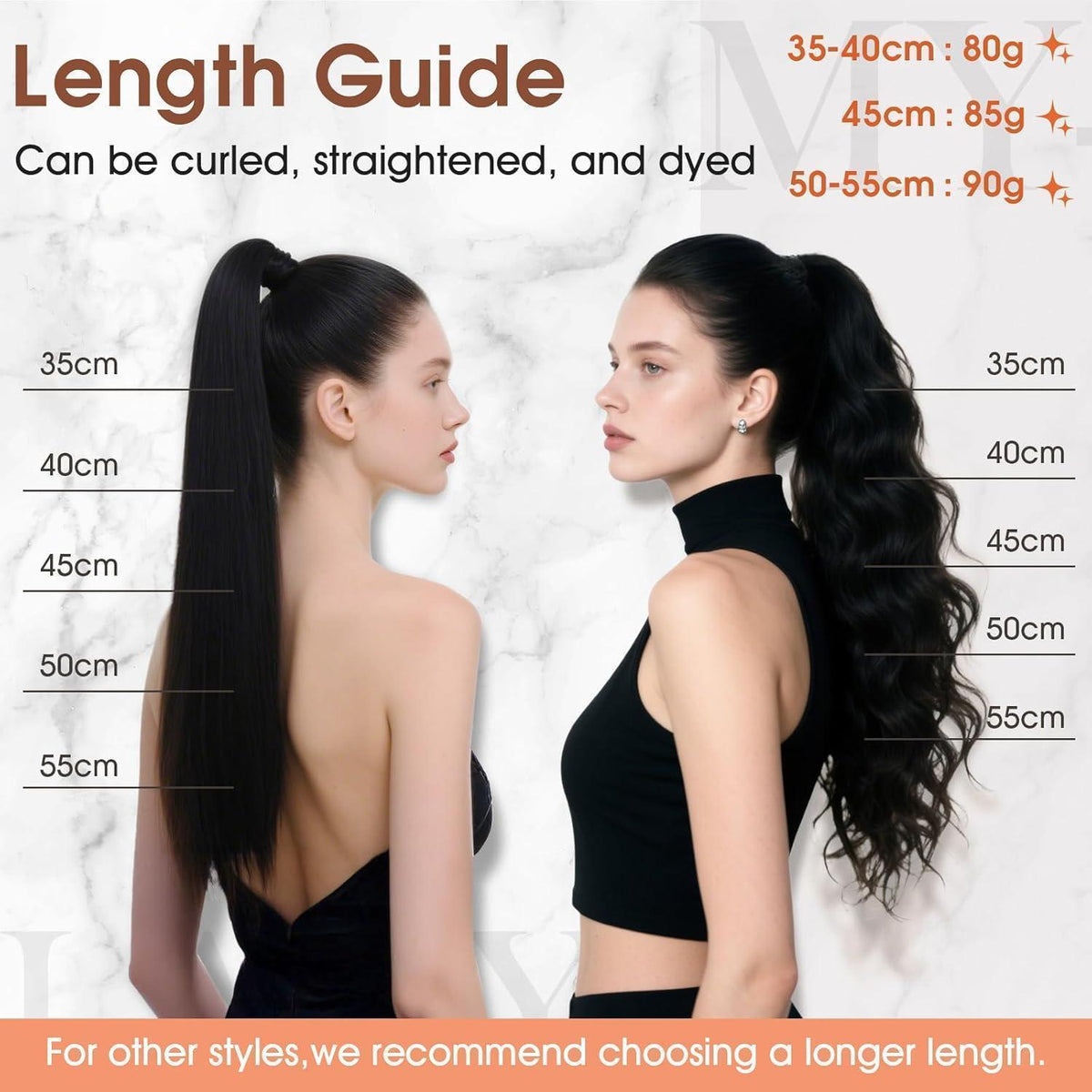 Echthaar Zopf Extension Ascheblond/Blond 40cm – Volumenerweiterung