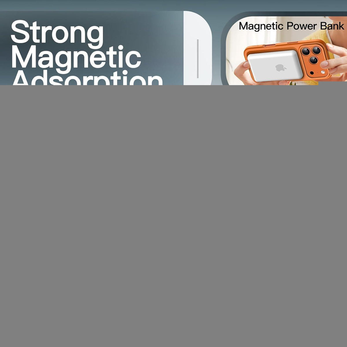 Magnetische Hülle für iPhone 17 Pro Max 6,9 Zoll, MagSafe, Matt Orange