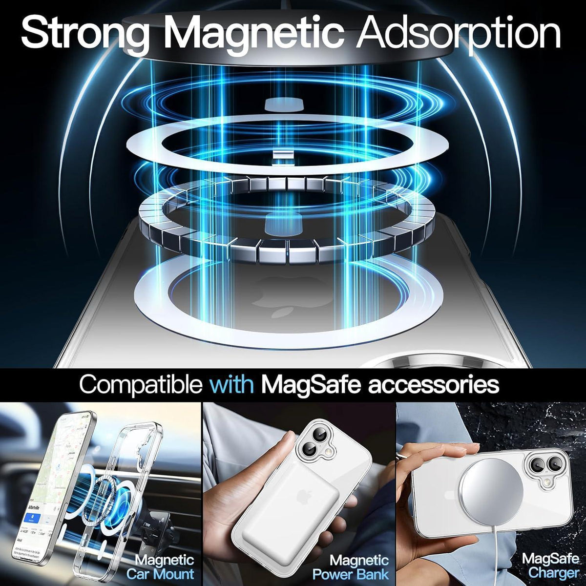 iPhone 17 Hülle MagSafe Transparent Stoßfest