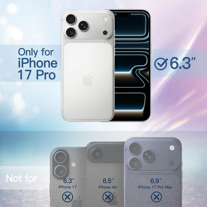 Glitzer Hülle für iPhone 17 Pro 6,3 Zoll, Stoßfest, Transparent