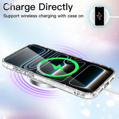 Glitzer Hülle für iPhone 17 Pro 6,3 Zoll, Stoßfest, Transparent