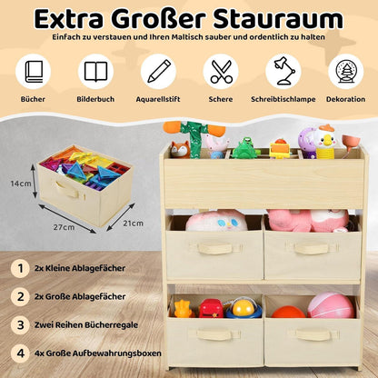 Kindertisch mit 2 Stühlen, Maltisch & Basteltisch, Gelb
