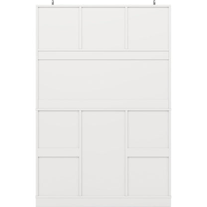 Küchenschrank Weiß mit Weinregal & Verstellbaren Ablagen (120x40x188cm)