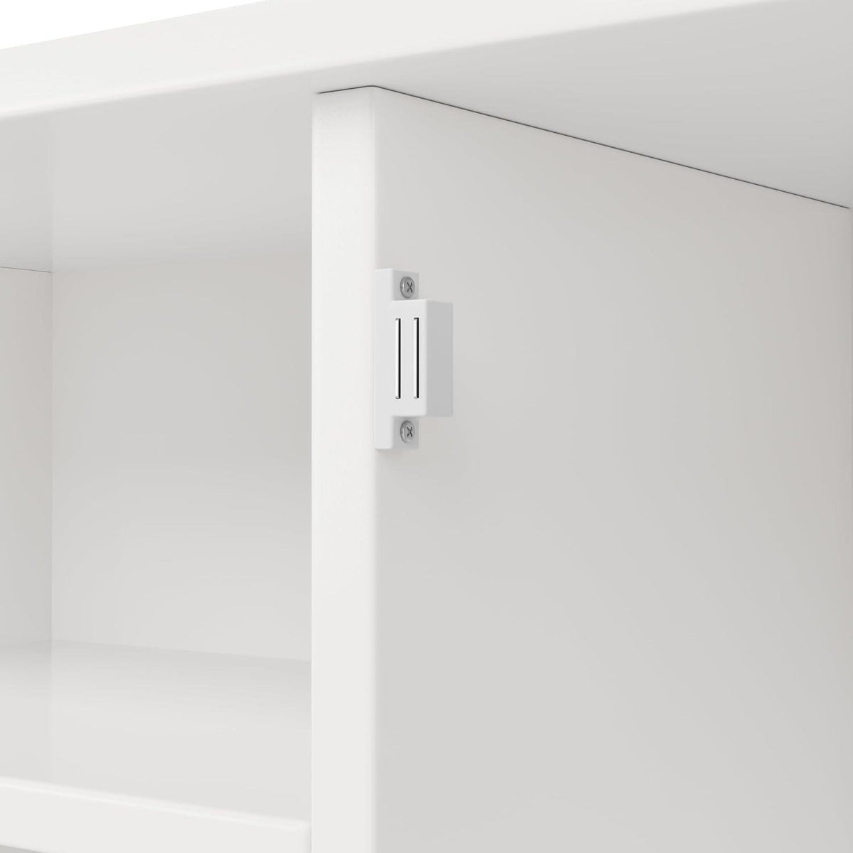 Küchenschrank Weiß mit Weinregal & Verstellbaren Ablagen (120x40x188cm)