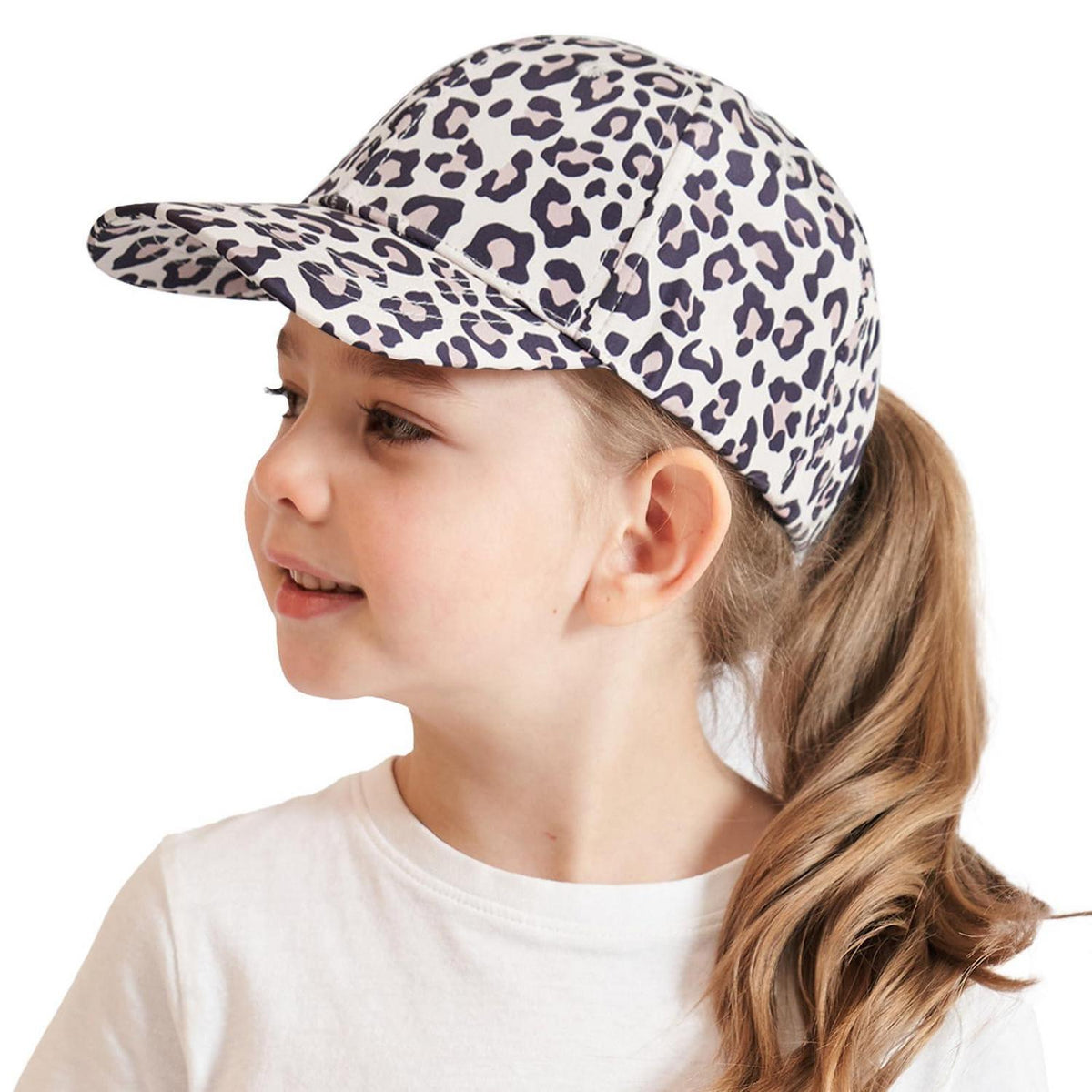 Baseballkappe Mädchen Leopard | UV-Schutz Sonnenhut 3-8 Jahre
