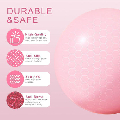 Gymnastikball 25cm, Pilates & Yoga Ball, Anti-Burst, Rosa/Himmelblau