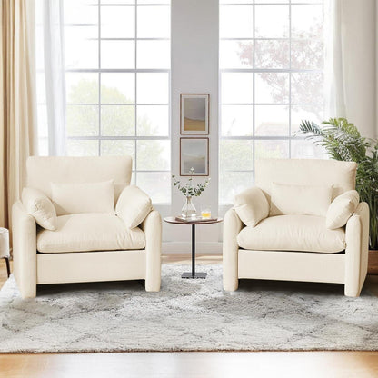 2er Set Ohrensessel – Bequeme Polster-Sessel für Wohnzimmer & Schlafzimmer