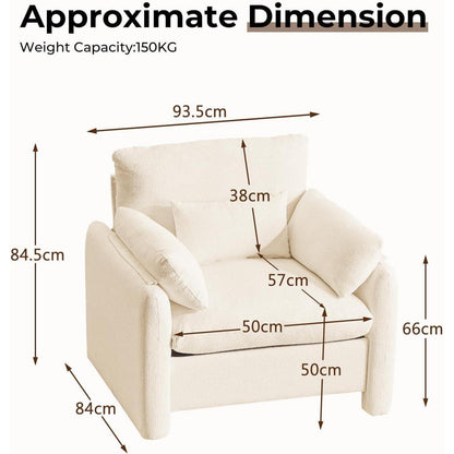 2er Set Ohrensessel – Bequeme Polster-Sessel für Wohnzimmer & Schlafzimmer