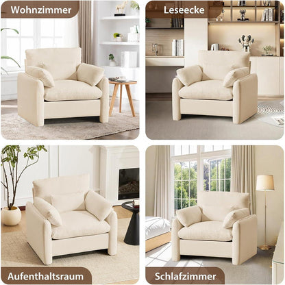 2er Set Ohrensessel – Bequeme Polster-Sessel für Wohnzimmer & Schlafzimmer