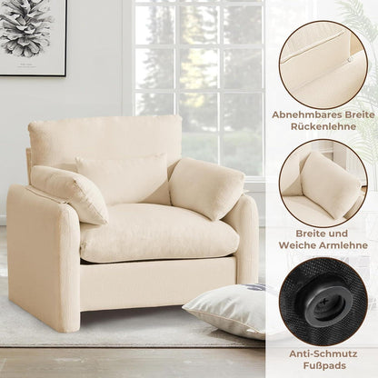 2er Set Ohrensessel – Bequeme Polster-Sessel für Wohnzimmer & Schlafzimmer
