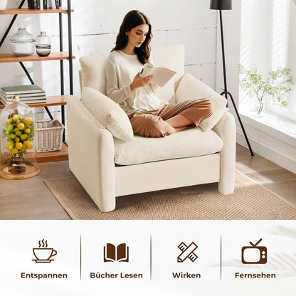 2er Set Ohrensessel – Bequeme Polster-Sessel für Wohnzimmer & Schlafzimmer