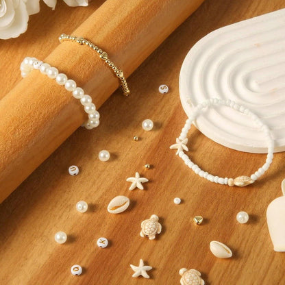 Perlen Set 1042 Teile DIY Schmuck Basteln Muschel Herz Schildkröte