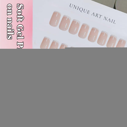 Französische Press-On Nägel Weiß – 24 Stück mit Nagelkleber
