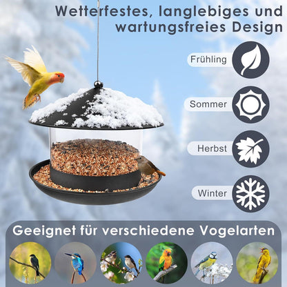 Metall-Vogelfutterstation – 360° Futterzugang & wetterfest
