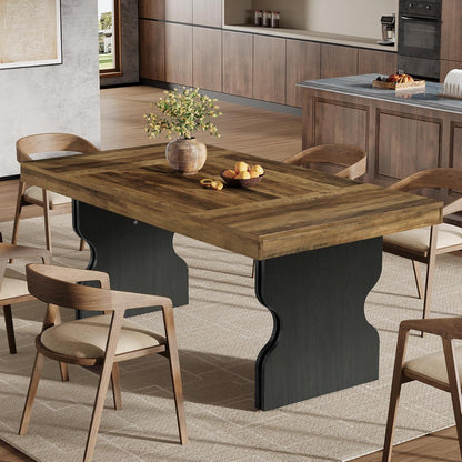 Rustikaler Esstisch 160cm – MDF Landhausstil für 4-6 Personen