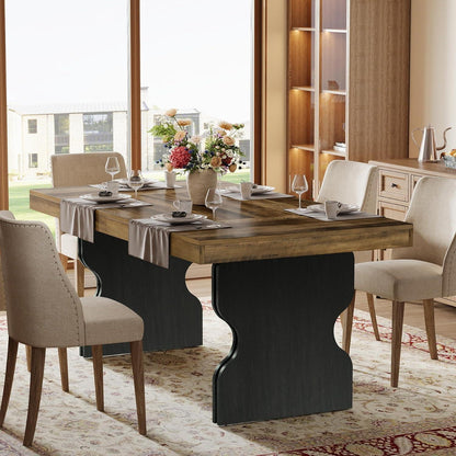 Rustikaler Esstisch 160cm – MDF Landhausstil für 4-6 Personen