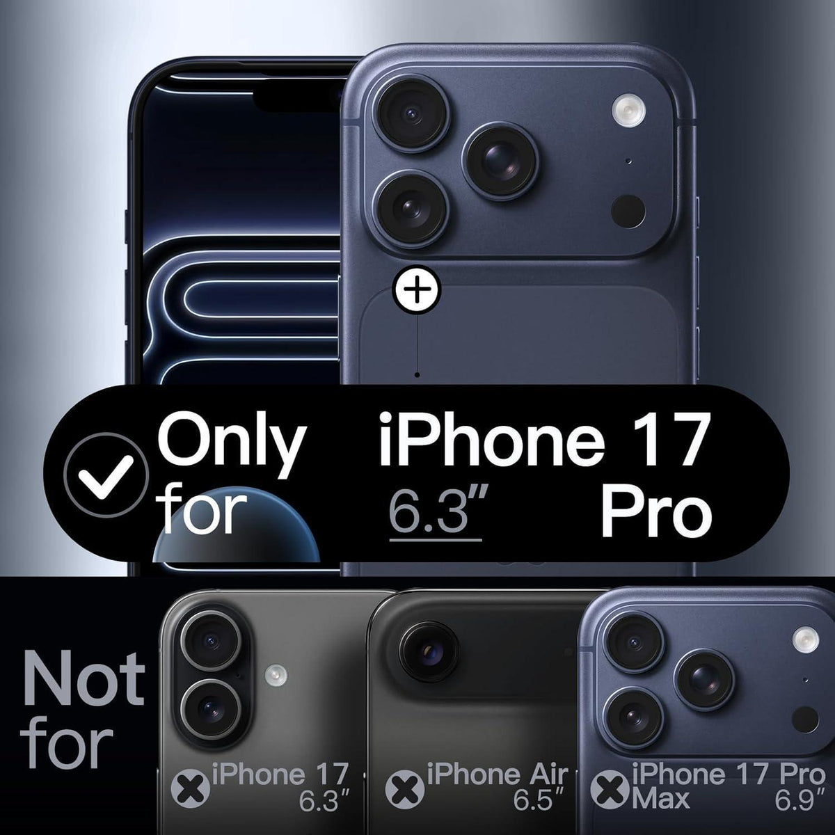 Schutzhülle für iPhone 17 Pro 6,3 Zoll mit Kameraschutz