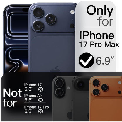 iPhone 17 Pro Max Hülle, ultradünn matt mit Kameraschutz, Schwarz